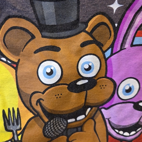 Five Nights at Freddy's FNAF Freddy Fazbear's Pizza Cartoon Graphic Shirt Large - Picture 5 of 11
